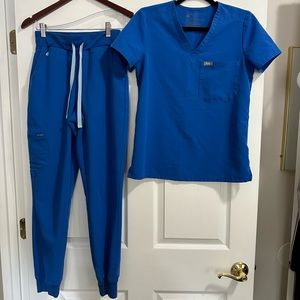 Royal Blue FIGS scrubs set